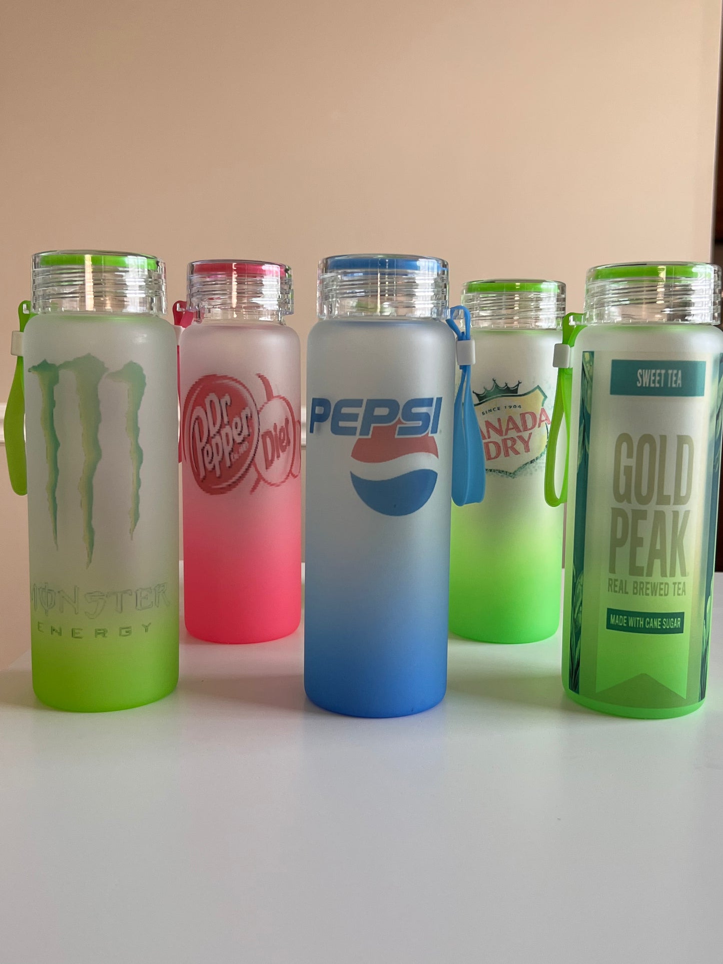 8 oz Personalized Ombre Glass Cup with Straw (Copy)