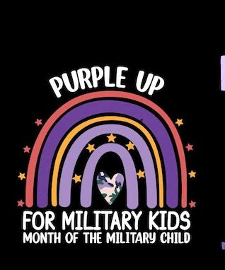 Purple UP For Military Kids Rainbow