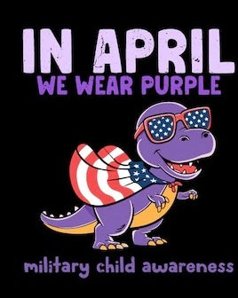 In April We Wear Purple Dinosaur