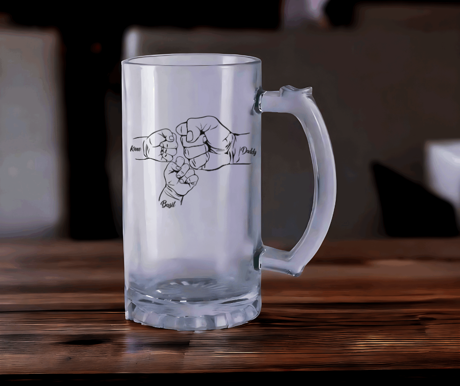 Dad Fist Kids Names Mug