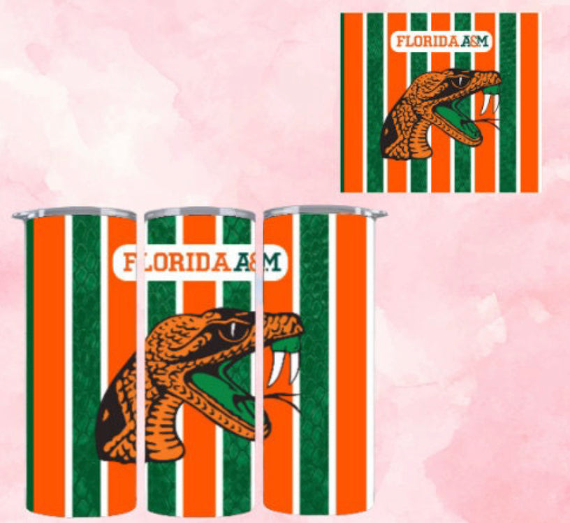 20 oz Striped Famu Tumbler
