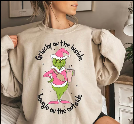 Grinchy on the Inside Bougie on the Inside Sweatshirt