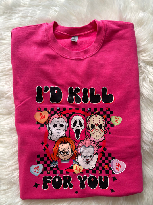 Halloween Character Valentines Sweatshirt