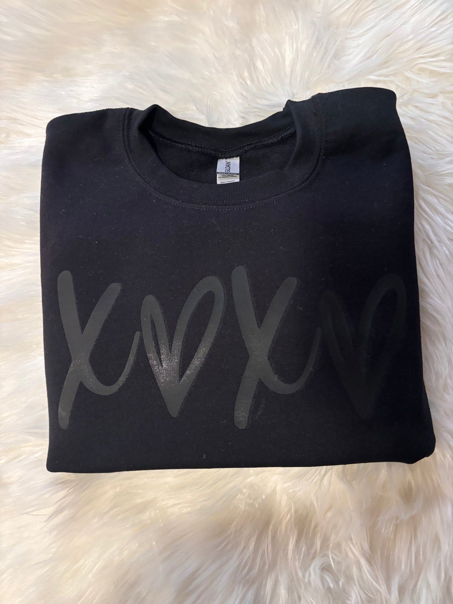 XOXO BLACK On BLACK Or White on White SWEATSHIRT