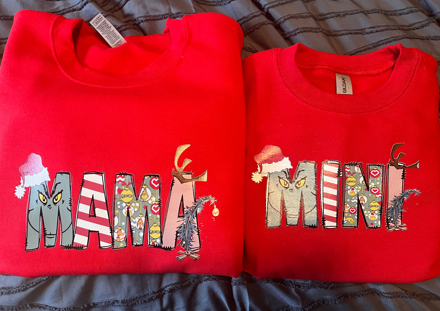 MAMA and Mini Grinch Sweatshirt Bundle