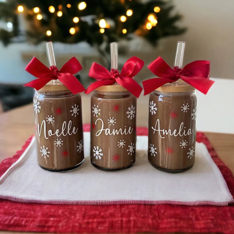 Personalized Winter Glass Cup