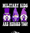 Purple Up Military Kids are Heroes Too Gnomes