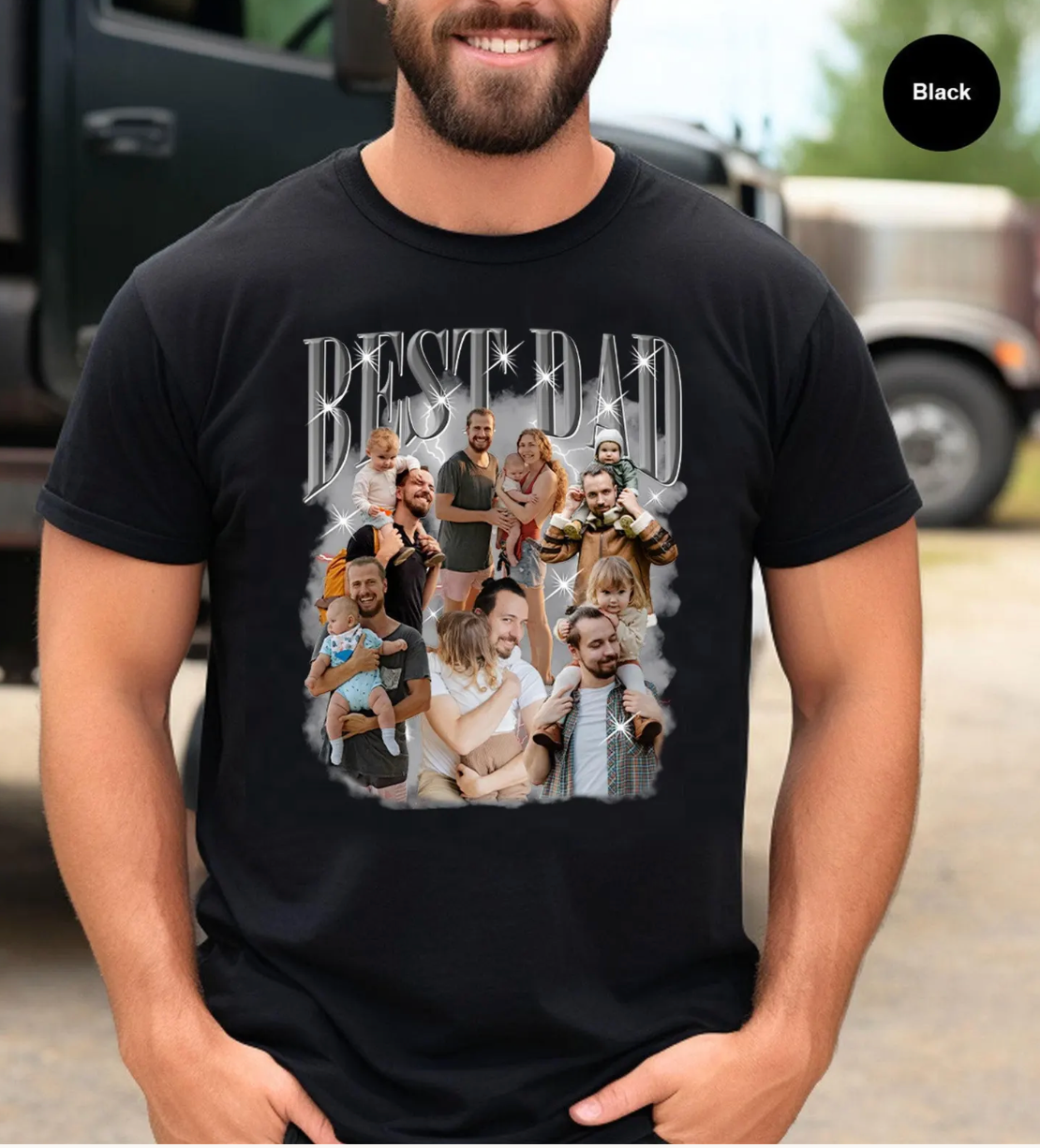 Personalized Photo Best Dad Shirt