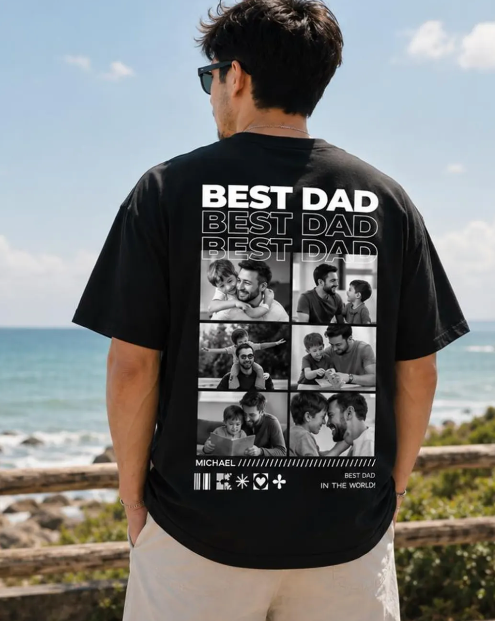 Personalized Photo Best Dad Shirt