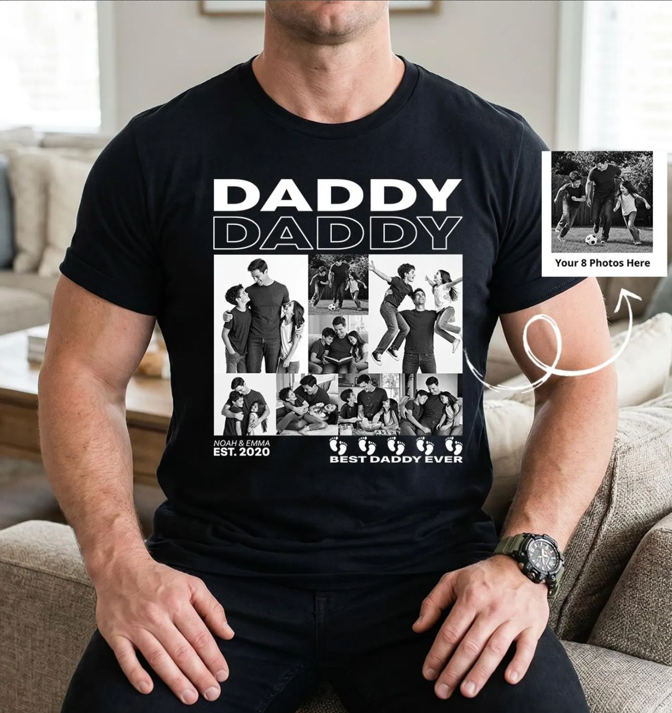 Personalized Photo Daddy Shirt